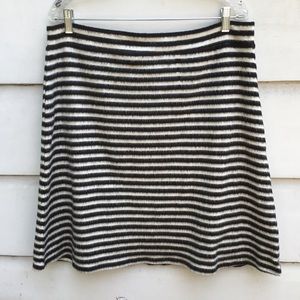 Maeve Anthropologie black & white A line skirt 14